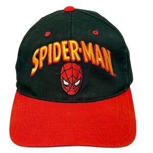 Vintage 1993 Spider-Man Annco Snapback Hat Black Red Cap 90s Marvel Comics